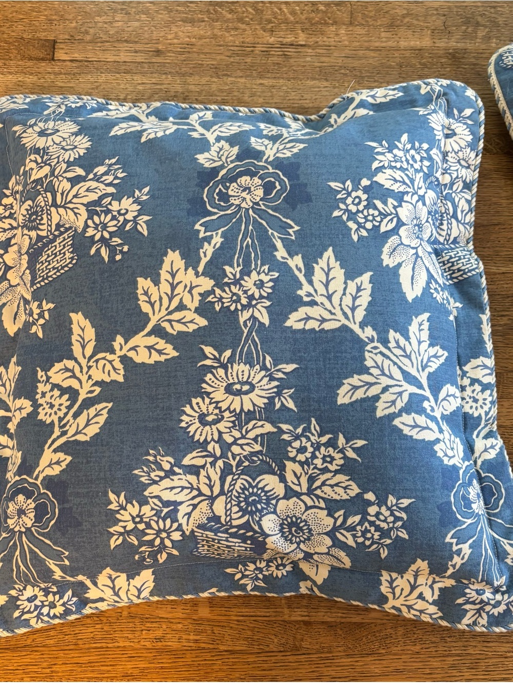 French Country Cottage English Farmhouse Paris Blue & White Toile Pillows - Picture 6 of 10